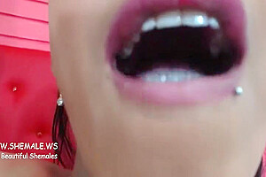 Shemale Gets Cum In Mouth