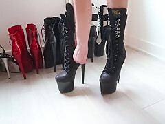 Shoe Fetish Stripper Heel Try On
