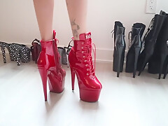 Shoe Fetish Stripper Heel Try On