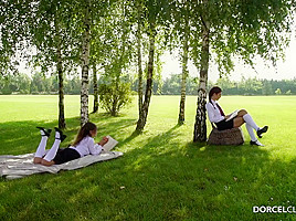 Shona River and Mina Sauvage, naughty college girls