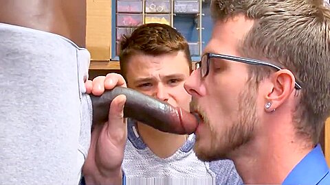 Shoplifting Twink And His Step dad Fucked By Black Security Officer