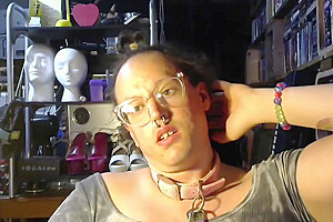 Sissy Orgasm Twice With Tens And Nipple Clamps And Penis Cuff Metal Hoops And Bondage Training