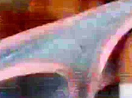 Skinny Blonde Naked Slut Sits On A Couch While Sucking On 2 Bbcs