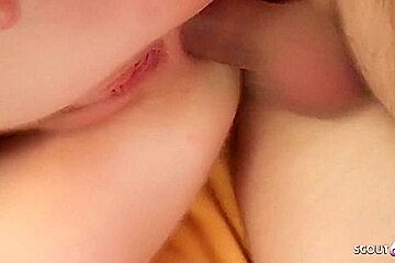 Skinny Teen 18+ Gives Stepdad Deepthroat And Gets Ass Fucked