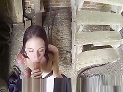 Skinny busty gal banged good by cop