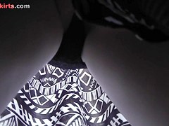 Skinny cutie with really tasty butt in upskirt oops