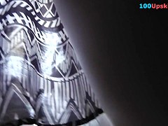 Skinny cutie with really tasty butt in upskirt oops