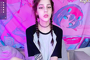 Slim teen 18+ Russian Trans Chick Masturbates On Webcam