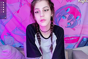 Slim teen 18+ Russian Trans Chick Masturbates On Webcam