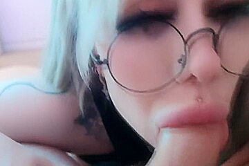 Slobbery Blowjob And Cum On Curvy Face
