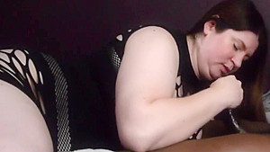 Slobbing On A Hard Black Cock