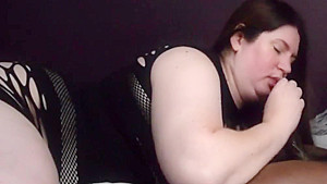 Slobbing On A Hard Black Cock