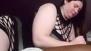 Slobbing On A Hard Black Cock