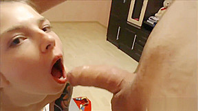 Small Brunette Fucked By Giant Man