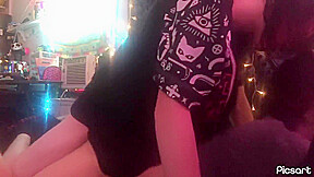 Small Goth Girl Takes Nasty Backshots