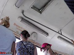 Some upskirt goodies of the girl in a tight skirt