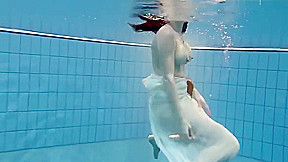 Special Czech teen 18+ hairy pussy in the pool
