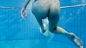 Special Czech teen 18+ hairy pussy in the pool