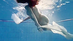 Special Czech teen 18+ hairy pussy in the pool