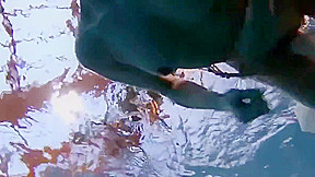 Special Czech teen 18+ hairy pussy in the pool