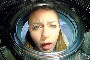 Spooky Boogie In My Young Stepmom Stuck In A Washing Mac
