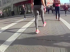 Sporty chick big cameltoe and ass