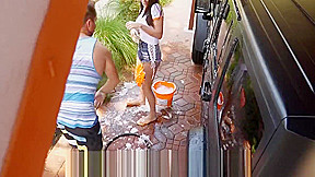 SpyFam Car wash fuck with step sister Ashly Anderson