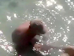 Spying them fuck in the water
