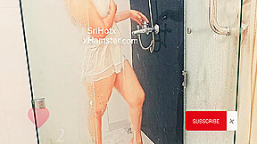 Sri Lankan New Sexy Brunette Girl Bath And Solo Fun
