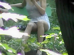 Stalking a talkative girl in the park