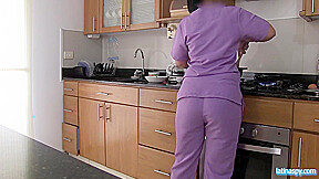 Step Mom With Huge Round Ass Works As A Maid And Gets Fucked By The Boss
