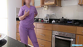 Step Mom With Huge Round Ass Works As A Maid And Gets Fucked By The Boss