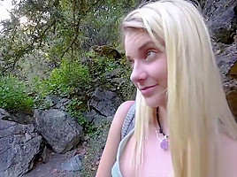 Step dad and Step daughter fuck outdoor during camp WTF