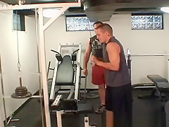 Step daddy fucks Cade raw in the gym