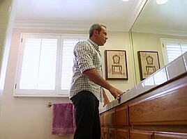 Step daughter helps Step dad cum