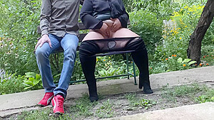 Stepmom Gives Gift To Her Stepson After Powerful Outdoor Squirting