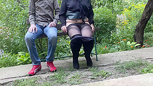Stepmom Gives Gift To Her Stepson After Powerful Outdoor Squirting