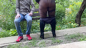 Stepmom Gives Gift To Her Stepson After Powerful Outdoor Squirting