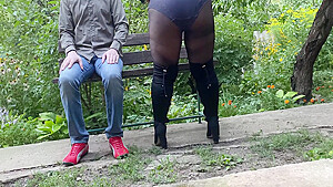 Stepmom Gives Gift To Her Stepson After Powerful Outdoor Squirting