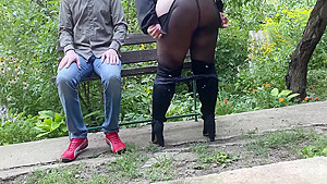 Stepmom Gives Gift To Her Stepson After Powerful Outdoor Squirting