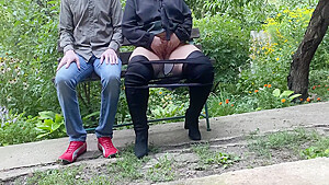 Stepmom Gives Gift To Her Stepson After Powerful Outdoor Squirting
