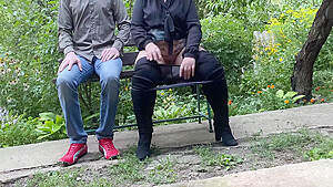 Stepmom Gives Gift To Her Stepson After Powerful Outdoor Squirting