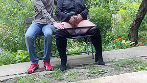 Stepmom Gives Gift To Her Stepson After Powerful Outdoor Squirting