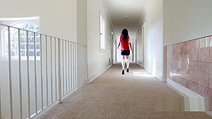 Stepmom finds her teen 18+ masturbating and decides to lend a helping hand