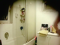 Stepmother spied nude in bathroom