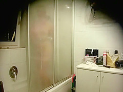 Stepmother spied nude in bathroom