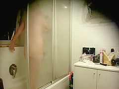 Stepmother spied nude in bathroom