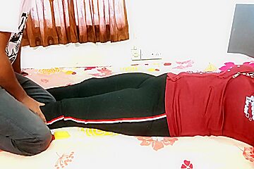 Stepsister And Step brother First Time Sex While Massage With Hindi Audio