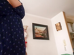 Stepson Asks Stepmom To See Her Pussy And Tits To Give Himself A Handjob