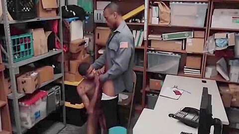 Straight Skinny Black Twink Shoplifter Fuck Deal Made With Gay Black Officer